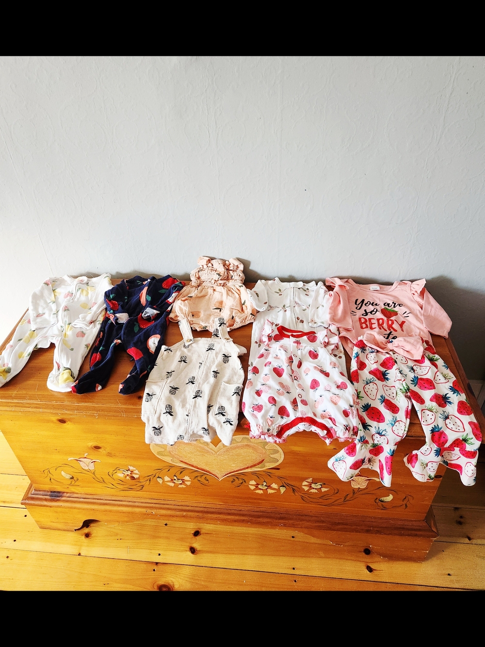 Baby 0-3 Month Fruit Clothing Lot